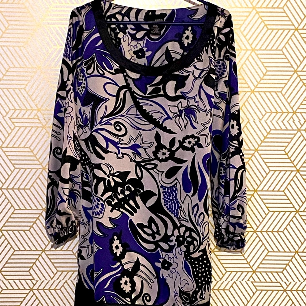 Mixit size Large black and Royal Blue dress.